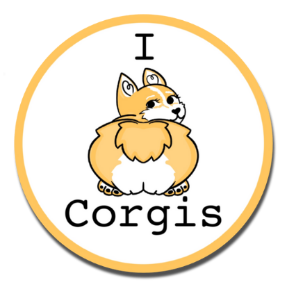 I Heart Corgis Sticker