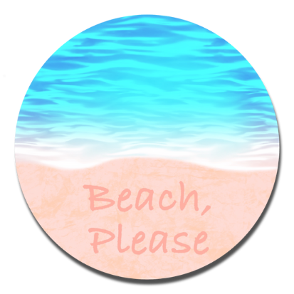 Beach, Please Sticker